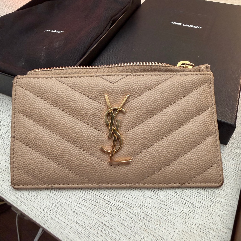 Saint Laurent Cassandre Matelasse Fragments Card Case